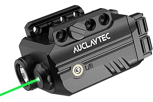 AUCLAYTEC Pistol Light Laser Combo with USB-C Charging, 500 Lumen Green Beam Sight Tactical Flashlight for Subcompact Compact Pistol and Picatinny Rail