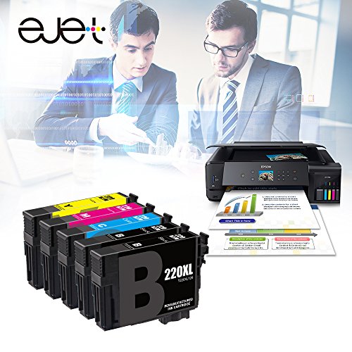 E-jet Remanufactured for Epson 125 Ink Cartridge Combo Pack use with epson NX420 NX125 NX127 NX230 NX530 NX625 Printer (4 Pack)