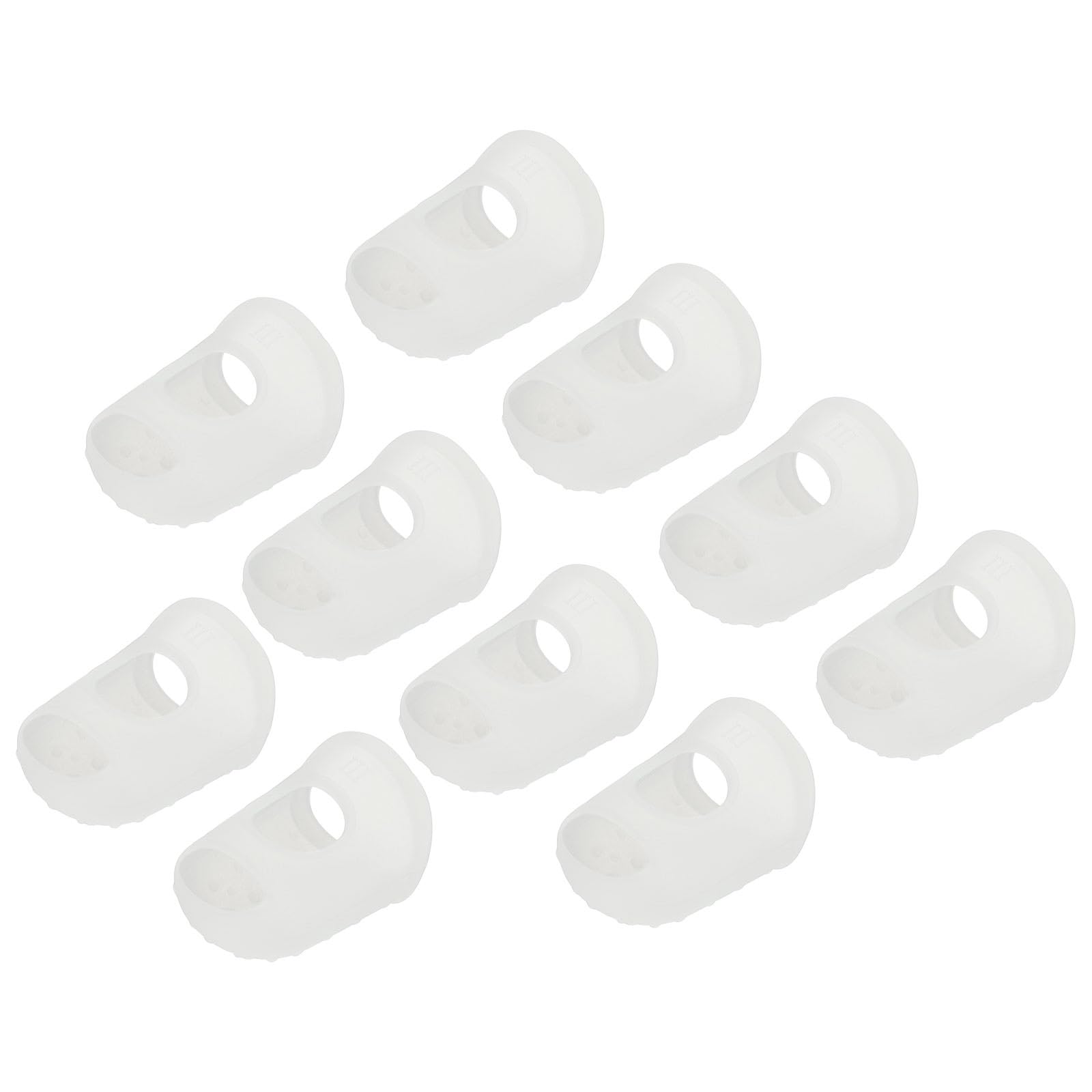 YOKIVE 10 Pcs Fingertip Protector Silicone Fingertip Covers | Protect Fingers, Great for Playing Guitar, Sewing, Cutting (Transparent, 29mm/1.15-inch)