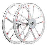 BBR Tuning 26 Inch Heavy Duty 10 Spoke STAR Motorized Bike Mag Wheel Set (White)