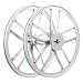 BBR Tuning 26 Inch Heavy Duty 10 Spoke STAR Motorized Bike Mag Wheel Set (White)