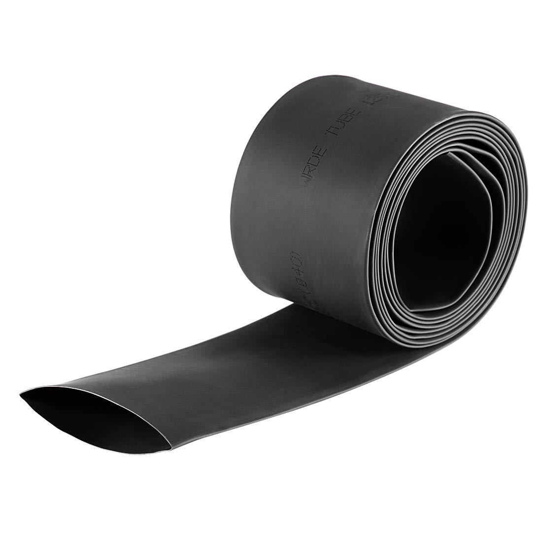 sourcing map Heat Shrink Tubing, 66mm Flat Width 2:1 rate Shrinkable Tube Cable Sleeve 2m - Black — image 1
