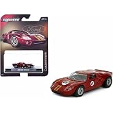 Majorette Collection &ndash; 1965 Ford GT40 MK1 1:64 Die-Cast Model Car with Rubber Tires &amp; Display Case, for Collectors &amp; Adults