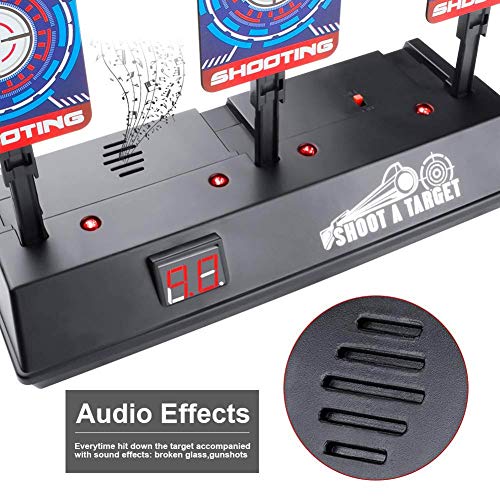 CPSYUB (2019 Updated Edition) Electric Digital Target for Nerf Guns Toys,Scoring Auto Reset Nerf Target for Shooting with Wonderful Light Sound Effect Nerf Guns for Boys Girls