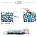 CalorMixs Hanging Toiletry Bag, Travel Organizer Cosmetic Wash Make Up Bag Case for Women Men Toiletry Kit Cosmetic Bag Travel Accessories, Blue Flowers