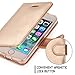FYY Designed for iPhone SE Case 2016 (1st Generation) / iPhone 5 Case/iPhone 5s Case, Luxury PU Leather Wallet Phone with Card Holder Protective Shockproof Kickstand Case Cover Gold