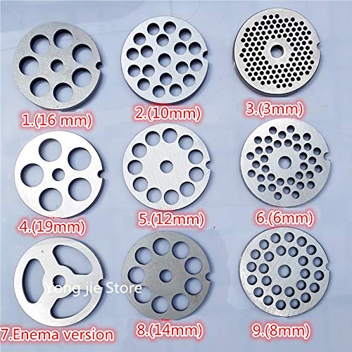 1pcs meat grinder plate net knife meat grinder parts 12# 3CR13 stainless steel meat hole plate generic Meat grinder accessories - Thumbnail 2