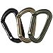 Fusion Climb Contigua II Military Color Straight Gate Carabineer Triple Pack, Black/Green/Brown