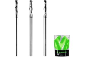 SHARPRO Carbide Ball Nose End Mills 2 Flute 1/8 Inch SHK. and Cutting Dia. 3D Carving, High-Speed and Deep Cutting, AlCrN Coated, Apply for Alloy Steel, Stainless Steel and Various Cast Iron. (3PCS)