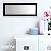 Pinnacle Frames and Accents Small Decorative 4 Inch x 12 Inch Mirror with Classic Black Frame
