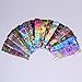 CoulorButtons 16 Pcs Bubble Stripe Starry Holographic Gradient Nail Foil Laser Manicure Nail Art Transfer Sticker