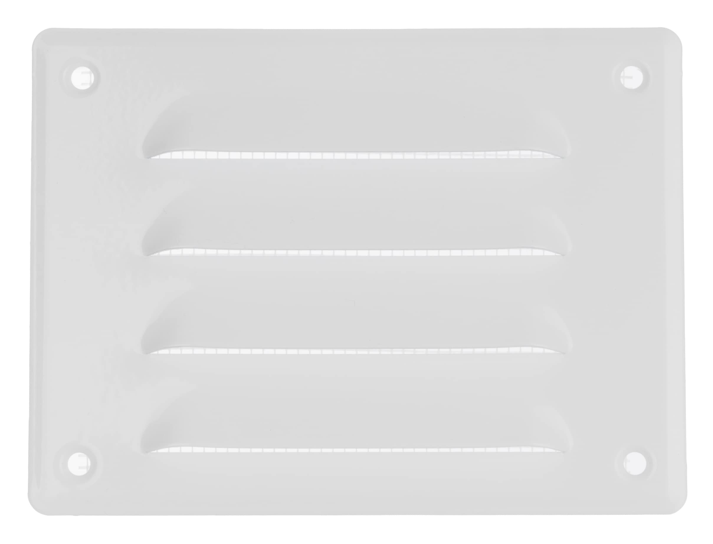 LIRAST 140x105mm Vent Cover White - 5.5x4 inch Wall Vent Cover with Insect Mesh - Round Ceiling Soffit Vents - External Vent Cover - Metal Ventilation Grilles - Air Vent Covers for Walls