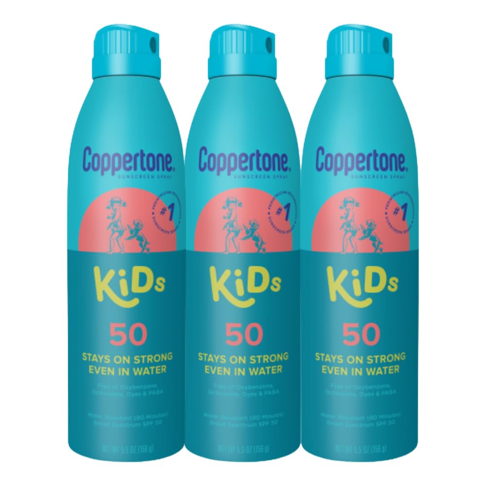 Coppertone Kids Sunscreen Spray SPF 50, Multipack, 3 x 5.5 OZ