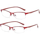 BOQGYAS 2 Pairs Myopia Glasses Women Distance Nearsighted Glasses