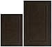 Chardin Home - 100% Cotton two Piece Classicc Bath Rug Set, (21''x34'' & 17''x24'') with anti-skid spray latex back, Chocolate