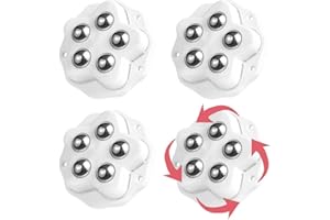 LSTORENICE 4Pcs Stainless Steel Paste Universal Wheel with Ball Bearings Swivel for Storage Box Furniture Bins Bottom Trash C