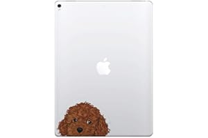 FINCIBO 5 x 5 inch Brown Toy Poodle Puppy Dog Removable Vinyl Decal Stickers for iPad MacBook Laptop (Or Any Flat Surface)