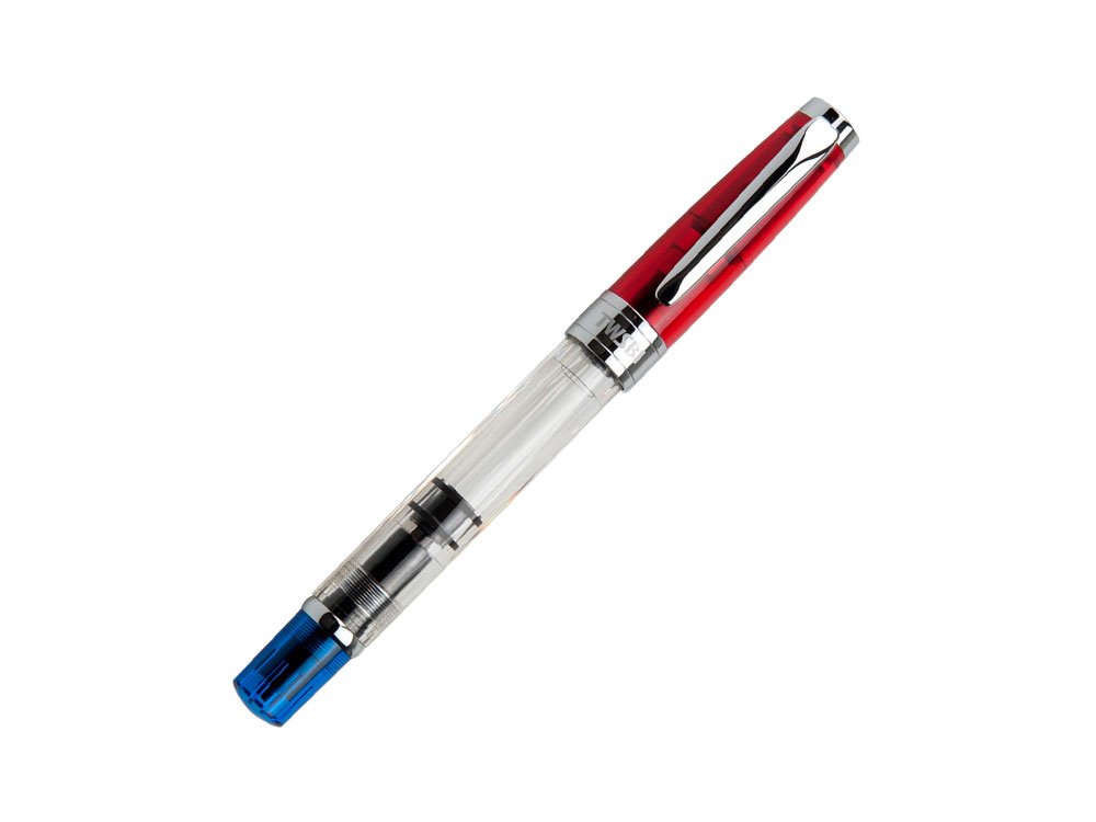 Twsbi Diamond 580 RBT Fountain Pen, Transparent, Blue / Red, M7446070 - M
