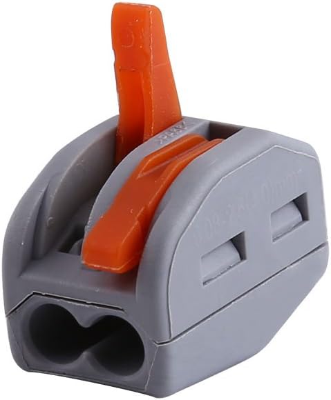 20Pcs 2/3/5 Way Spring Terminal Block Reusable Electric Cable Wire Connector (2 ways): Home Improvement