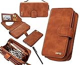 Urvoix iPhone 6 / iPhone 6S Case, Premium Leather Zipper Wallet Multi-functional Handbag Detachable Removable Magnetic Case with Flip Card Holder Cover for iPhone6/6S (4.7")