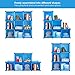 HOMFA Kid's Toy Storage Organizer, Bulk Storage 9 DIY Large Bins Closet Cabinet Display Modular, Multi-Functional Cubes for Toys, Clothes, Books etc, Cartoon Pattern Plastic