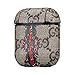 Sunnee Airpods 1&2 Case,Luxury Leather Shockproof Airpod 2 Cover Carabiner,Wireless Headphone Designer Fashion Fun Cool Keychain Design Skin Protective Cases Ring for Girls Man Woman Air pods (Snake)
