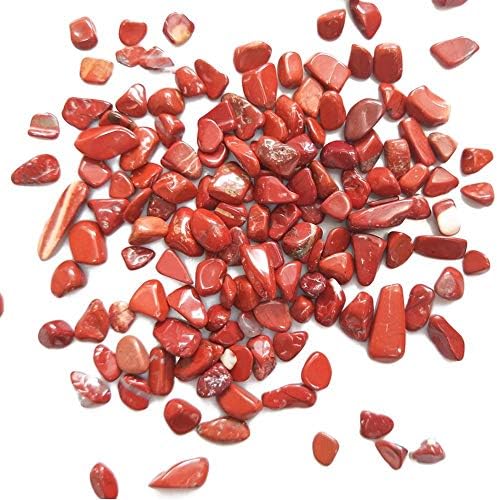 Waroomss 500g Natural Red Aquarium Gravel - Crisp Stones, Pot Plant Gravel - Reiki Crystal Jewellery Healing - Home Decoration, 5-7mm