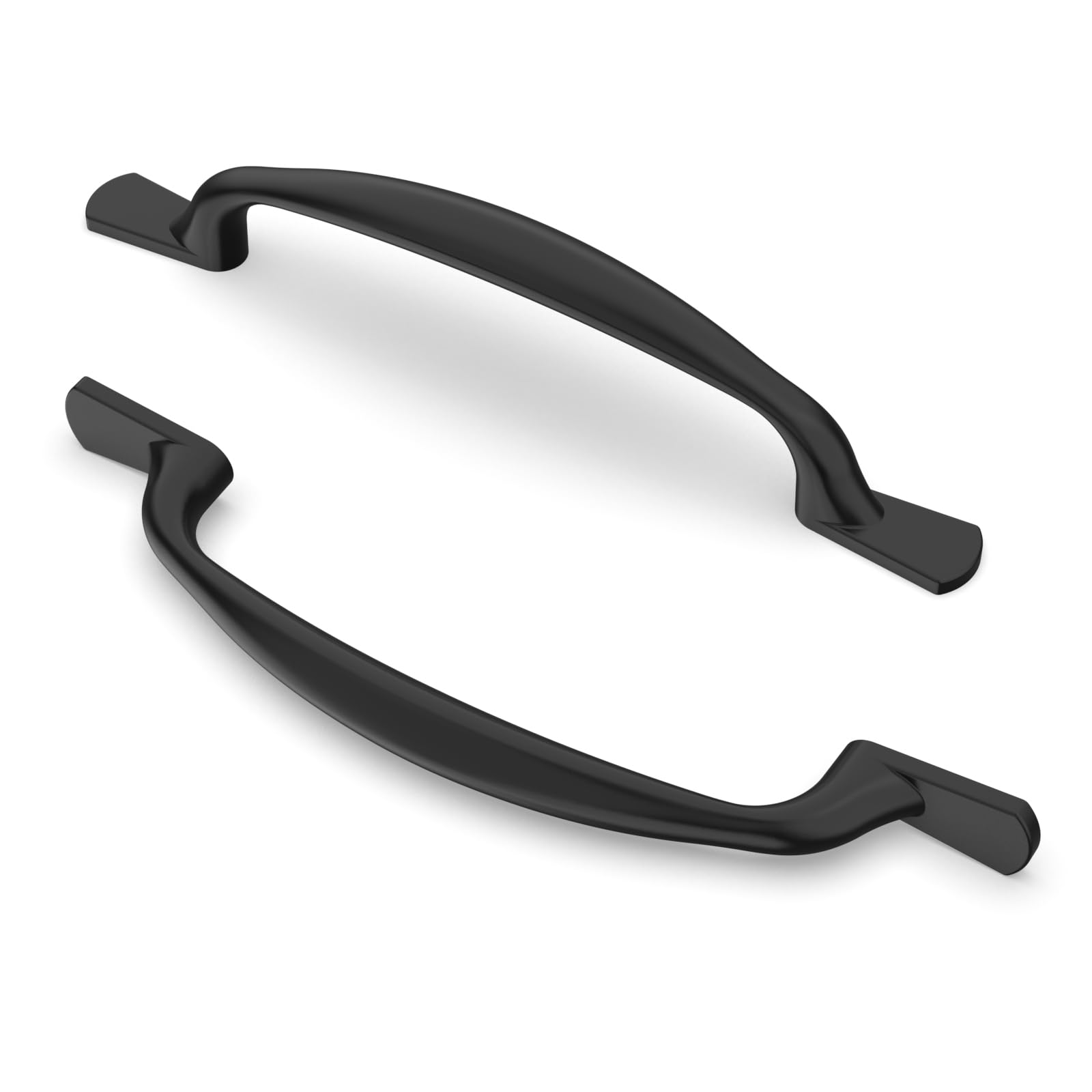 FURNIWARE Pack of 10 Cabinet Handles, 96mm(3.8 Inch) Hole Center Matt Black Cabinet Pulls Kitchen Door Handles Hardware Pulls Kitchen Cabinet Door Handles