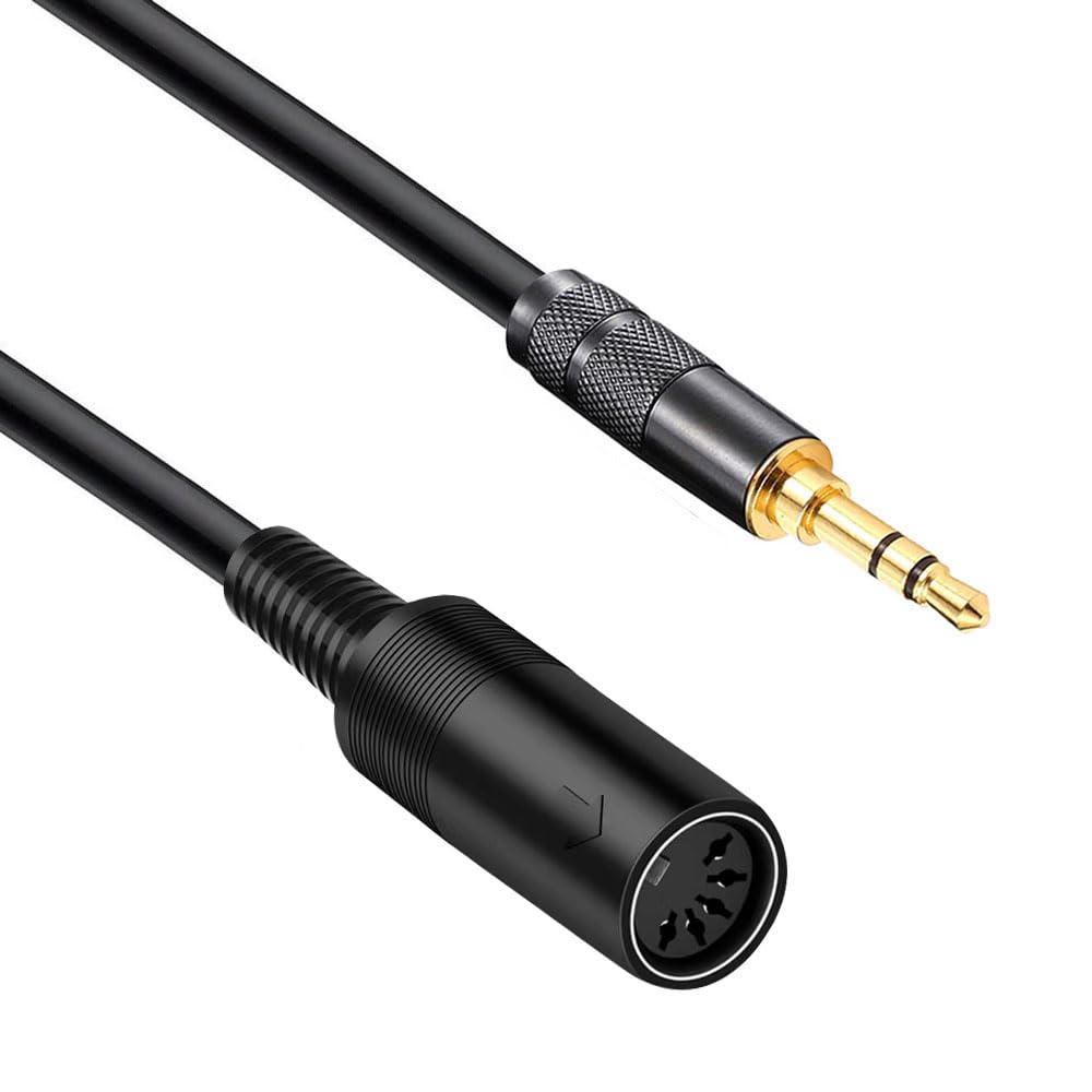 Photo 1 of gotor 5 pin din MIDI Female to 3.5mm Male Breakout Cable Midi Female to TRS 3.5mm for Akai,Korg, Line6,LittleBits Male MPC Studio,Touch,MPX8,Electribe 2,SQ-1