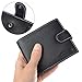 Vlike Top Layer Genuine Leather Trifold Wallet (Snap Fastener & Zipper Closure)