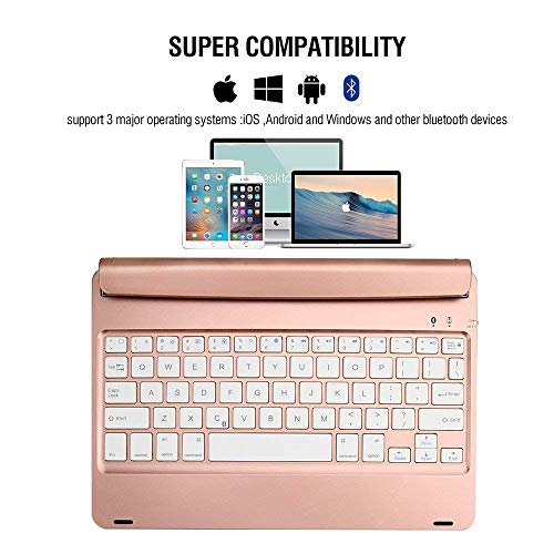 UNOKS Wireless Bluetooth Keyboard, Detachable Leather Case, Long Standby,Support Full iOS System - Thumbnail 4