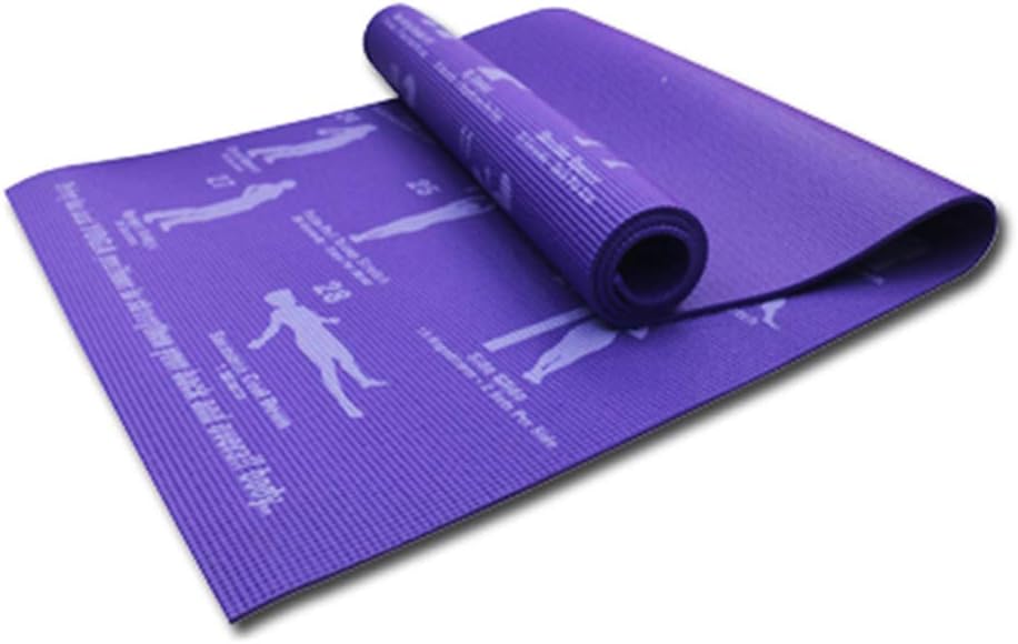 yoga mat with positions