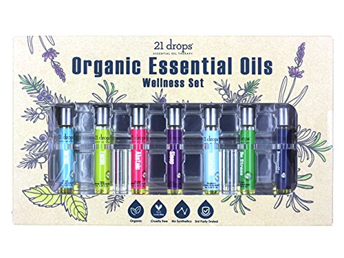 21 Drops Organic Essential Oils Wellness Set
