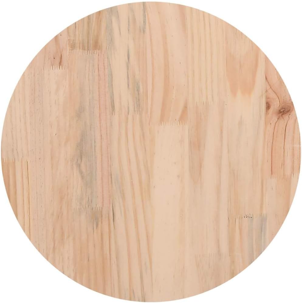 vidaXL Table Top Round 40cm x 2.5cm Brown Solid Pinewood Untreated Dining
