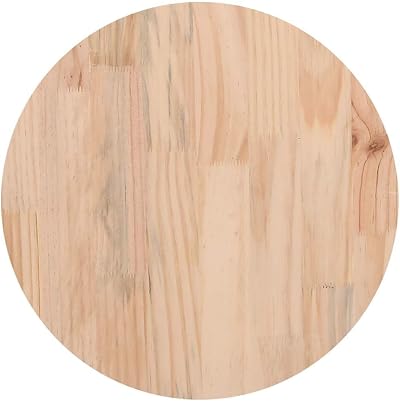 vidaXL Table Top Round 40cm x 2.5cm Brown Solid Pinewood Untreated Dining