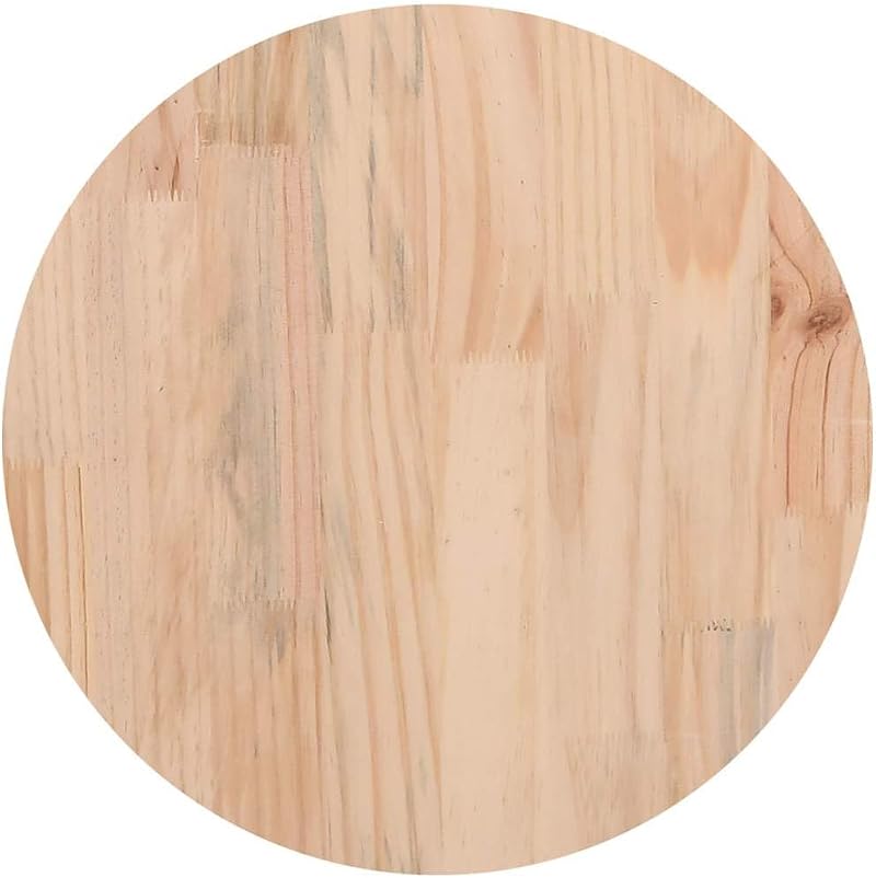 vidaXL Table Top Round 40cm x 2.5cm Brown Solid Pinewood Untreated Dining