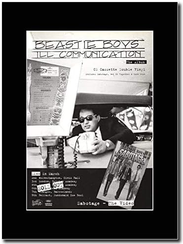 gasolinerainbows - Beastie Boys - Ill Communication - Matted Mounted Magazine Promotional Artwork on a Black Mount