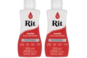 CRAFT COUNTY Rit Dye Multi-Purpose Liquid 8 OZ. | Great for Clothing, Accessories, Décor, and Much More | 2-Pack, Scarlet Red