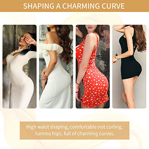SKYFOXE Women's High Waisted Shapewear Shorts - Seamless Thigh Slimmers Shapewear -Tummy Control Shapewear Panties
