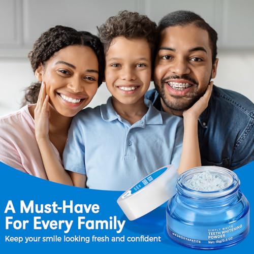 Enamel-Safe Teeth Whitening Powder - Hydroxyapatite - Gentle on Teeth - No Sensitivity Formula - Removes Stains - Long-Lasting Freshness - Breath Freshening Whitening Powder- 15g