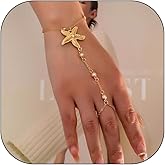 Long tiantian Starfish Bracelet Beach Bracelet Gold Starfish Boho Summer Ocean Jewelry Tropical Vacation Seaside Shell