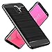 Dretal Galaxy J8 2018 Case, Carbon Fiber Shock Resistant Brushed Texture Soft TPU Phone case Anti-Fingerprint Flexible Full-Body Protective Cover for Samsung Galaxy J8 2018 (Black)