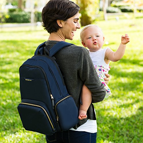 Ethan & Emma Baby Diaper Bag Backpack -Durable for Travel, Extra Storage -Blue - Thumbnail 7