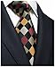 Landisun SILK Plaids & Checks Mens SILK Tie Set: Necktie+Hanky+Cufflinks 458 Multi-Color, 3.25