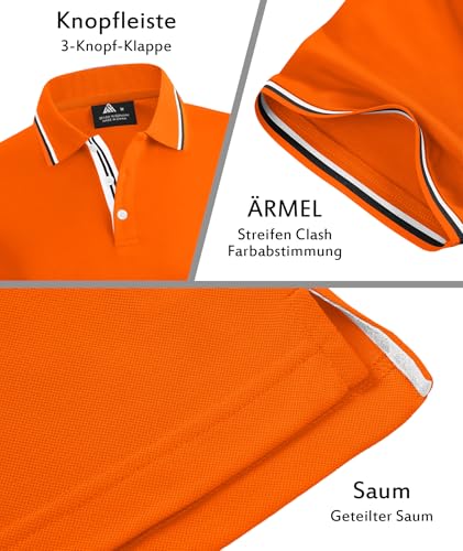 SwissWell Men's Polo Short Sleeve Quick Dry Golf Polo Sports Men's T-Shirt Tennis Breathable Summer T-Shirt