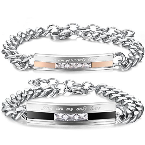 Jstyle stainless steel bracelets for men women couples …
