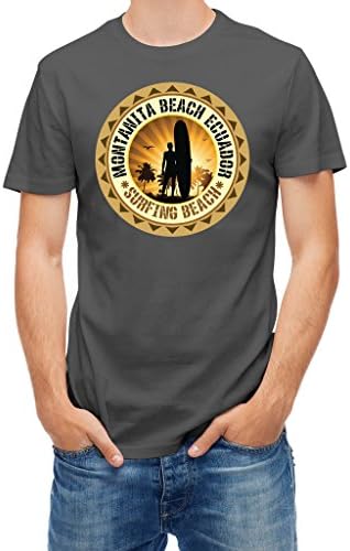 Tshirt Montanita Beach Ecuador Souvenir Memorabili Grey Dark M