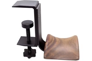 Walnut Wood Clamp Type Headphone Holder Stand Hanger Bracket Headphone Headset Hanger Holder Clamp Rack Hook Under Desk Table