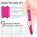 Vibrating Double-Ended Dildos with 9X9 Vibrations for Women Vaginal G-spot and Anal Play, Wireless Remote Dual Motors Rechargeable Realistic Penis Massager Adult Sex Toy for Lesbian Couples (Pink)