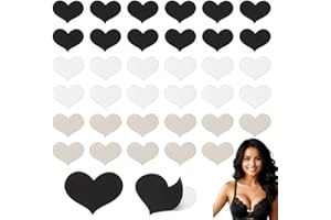 NBEADS 90 Pcs Heart Shaped Underwire Patch, 3 Colors Self-Adhesive Bra Wire Repair Patch Kit 0.77x0.98 Inch Polyester Clothin
